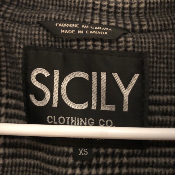 Sicily Plaid Wool and Leather coat - Picture 4 of 7